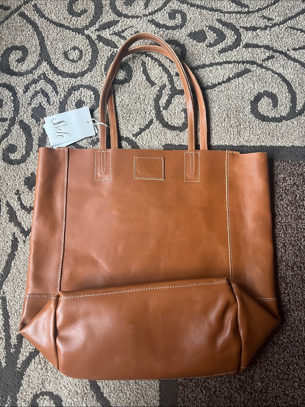 Sseko Brown Leather Tote Bag